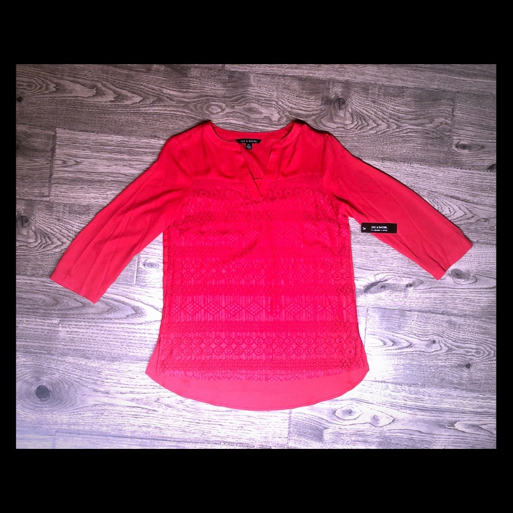 Red laced blouse